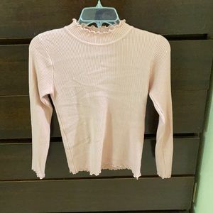 Lacey Pink Turtleneck